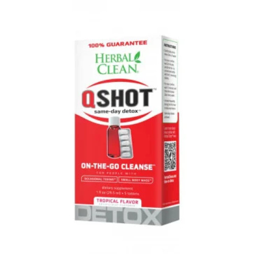 HERBAL CLEAN Q-SHOT CLEANSER W/TABLETS 1OZ/PK